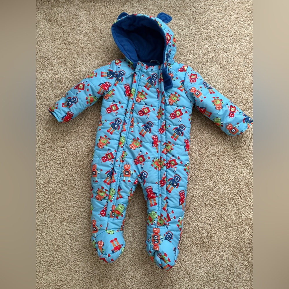 Wippette Colorful Robot Print Kids Footie